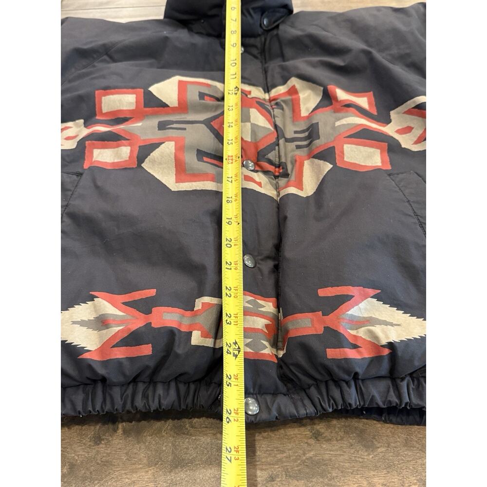 Vintage Ralph Lauren Mens Aztec Pattern Full Zip Puffer Down Jacket Size S SMALL - Picture 7 of 10